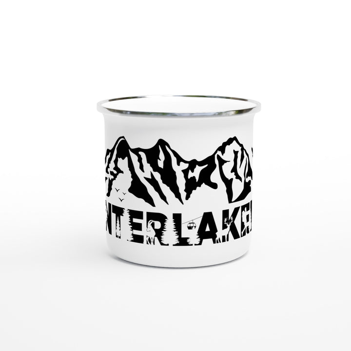 INTERLAKEN | White 12oz Enamel Mug
