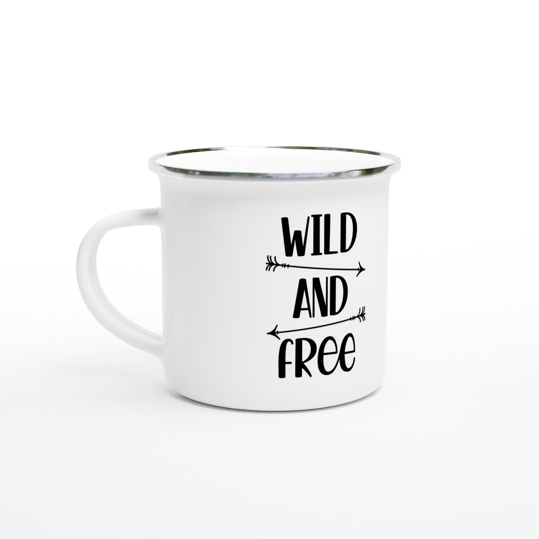 WILD & FREE | White 350ml Enamel Mug