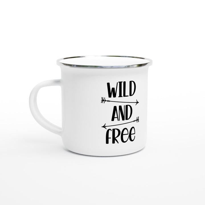WILD & FREE | White 350ml Enamel Mug