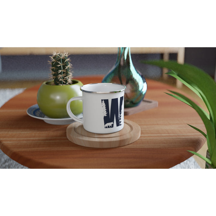 WILD | White 350ml Enamel Mug
