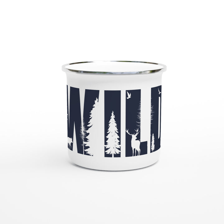 WILD | White 350ml Enamel Mug