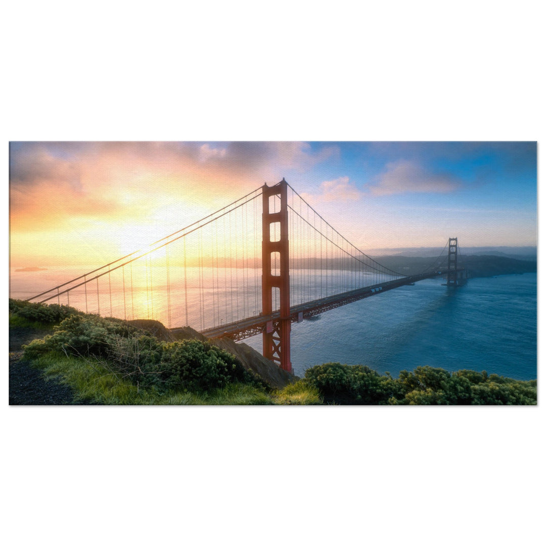 GOLDEN GATE SUNRISE | The Bridge To San Francisco California - Canvas Print