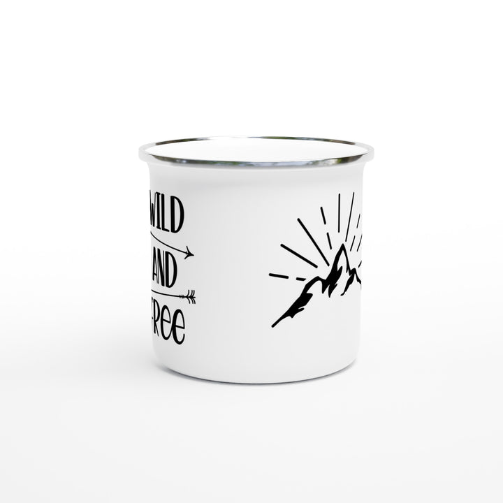 WILD & FREE | White 350ml Enamel Mug
