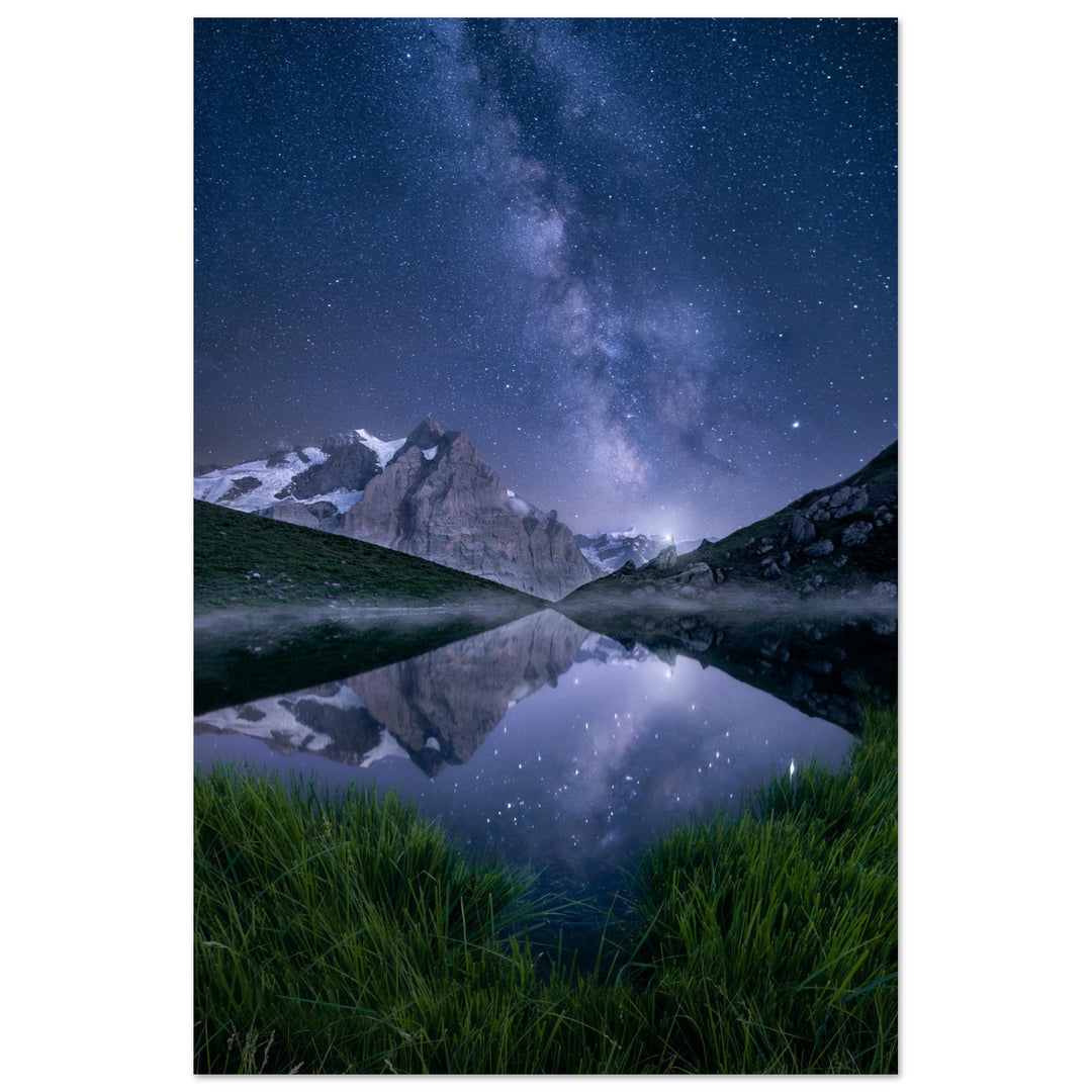 AURA | Milky Way And Alpine Lake - Aluminum Print