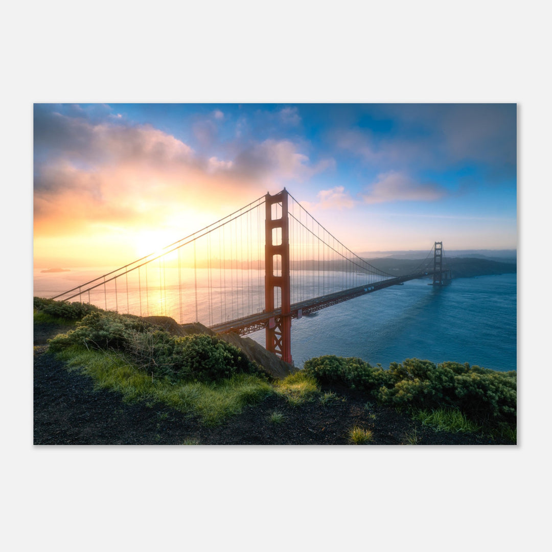 GOLDEN GATE SUNRISE | Sonnenaufgang bei San Francisco - Premium Mattes Poster