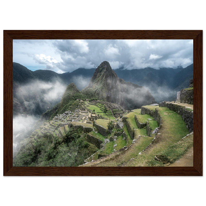 MACHU PICCHU | Historisches Schutzgebiet in Peru - Mattes Poster in Holzrahmen
