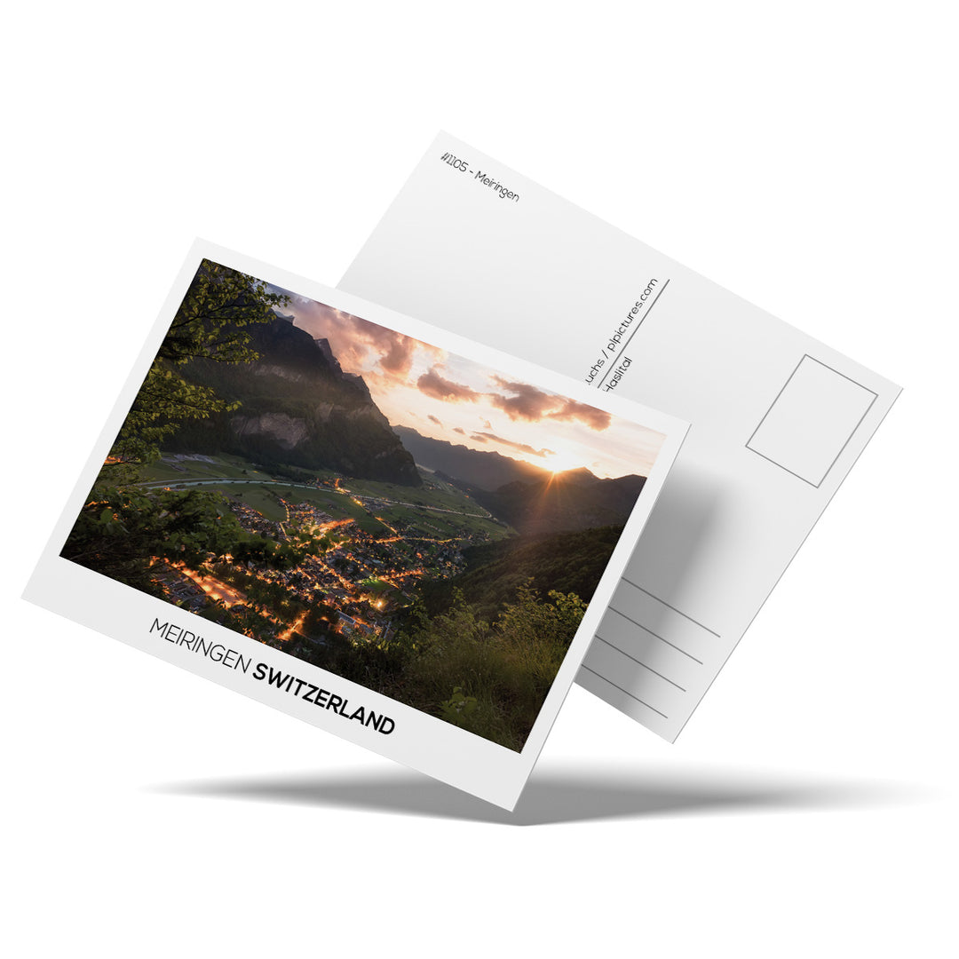 Meiringen Sonnenuntergang | Postkarten - 24 Stück