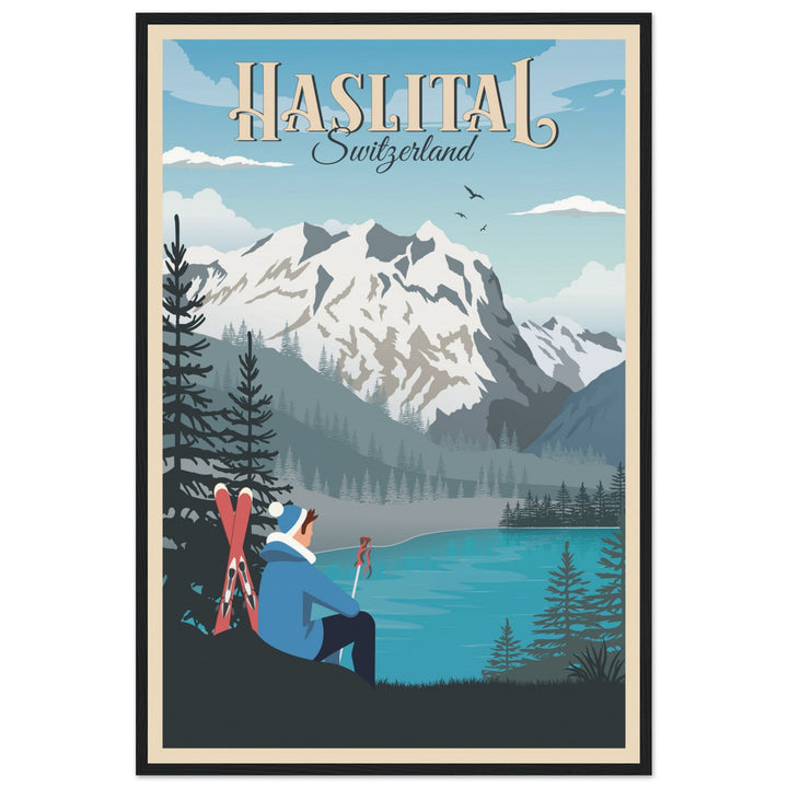 MASQUERADE VT | Vintage travel poster - Museum-Quality Wooden Framed Poster