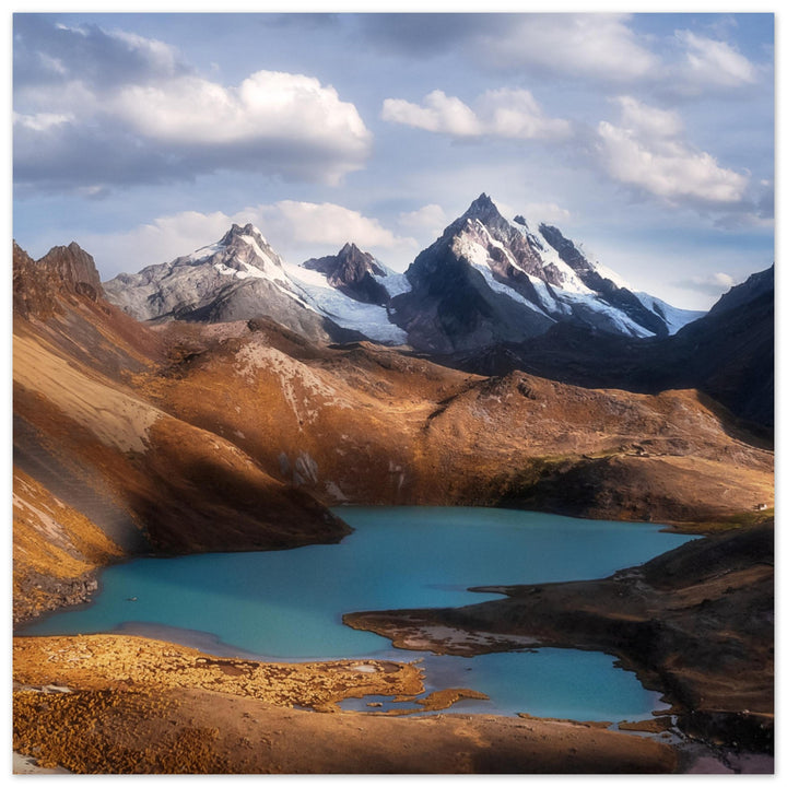 TURQUESA | Peruvian lagoon and mountain landscape - Aluminum Print