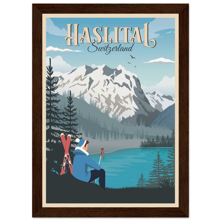 MASQUERADE VT | Vintage travel poster - Museum-Quality Wooden Framed Poster