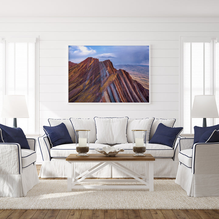 THE LINE UP | Farbige Bergkette in Peru - Aluminium Dibond, Leinwand, Poster
