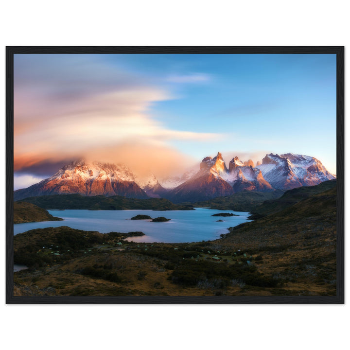 A WAFT OF AIR | Cuernos Del Paine - Matte Wooden Framed Poster