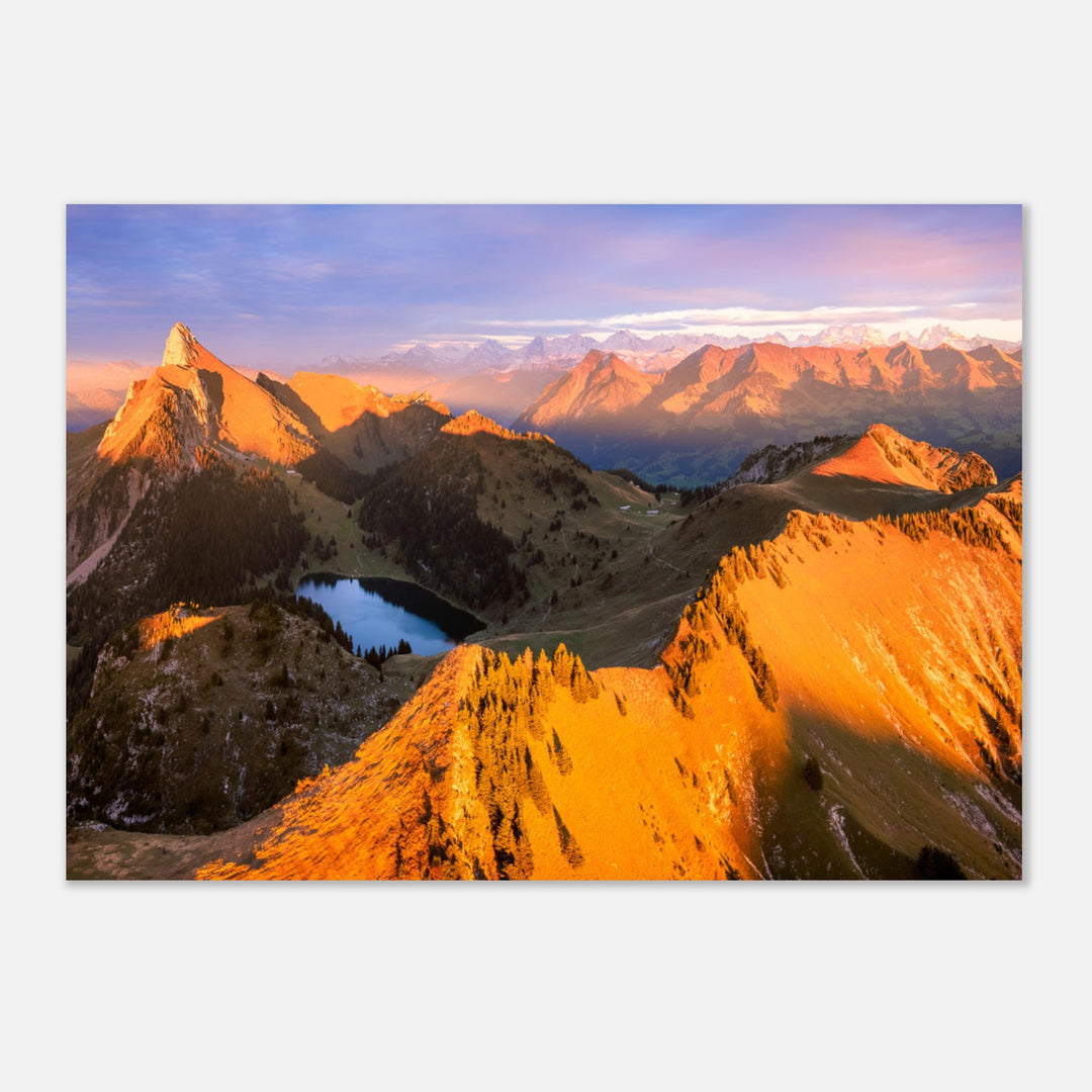 THE FAREWELL | Sunset at Stockhorn in Switzerland - Premium Matte Poster