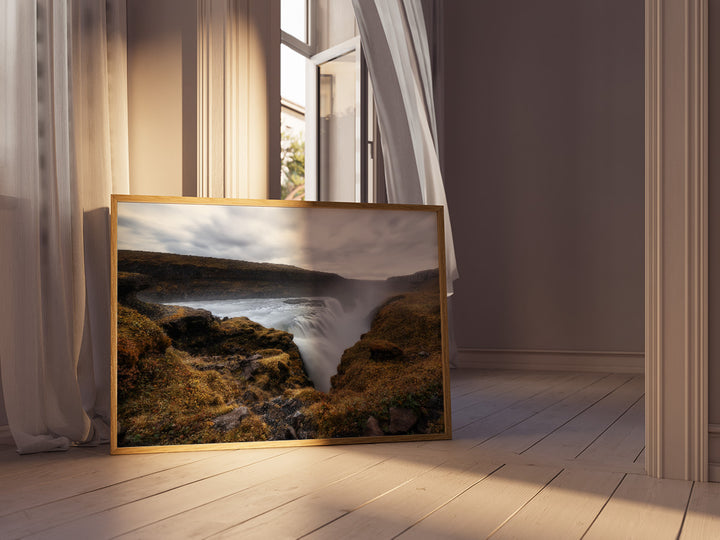 ISLAND | Gullfoss Wasserfall - Aluminium Dibond, Leinwand, Poster