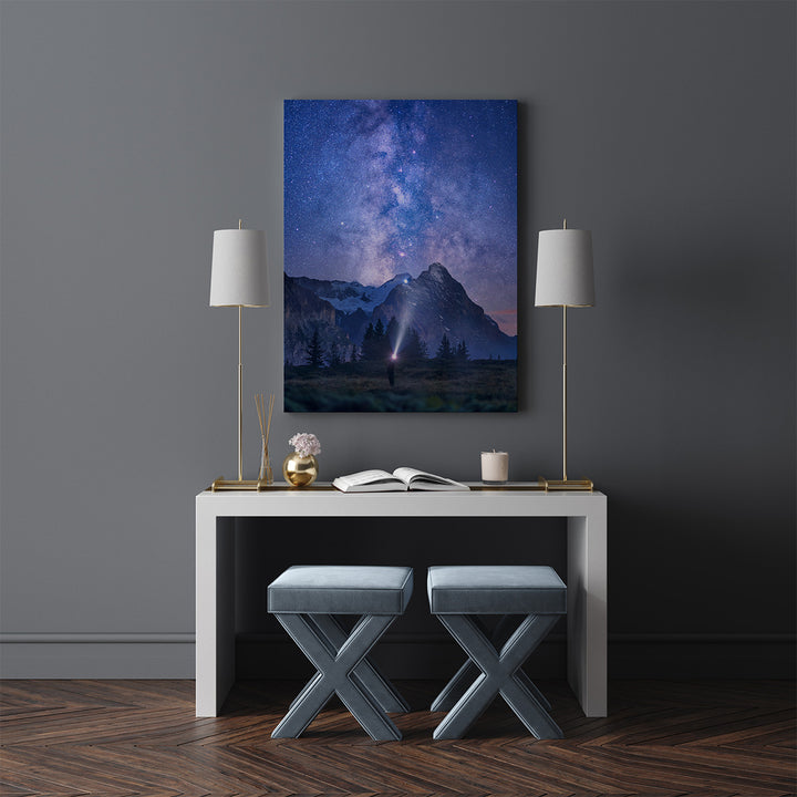TORN | Milky Way & Eiger Mountain - Aluminum, Canvas, Poster Print