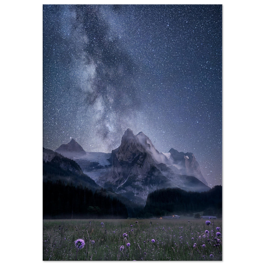 DEVOTION | Milky way in the Swiss Alps - Canvas Print