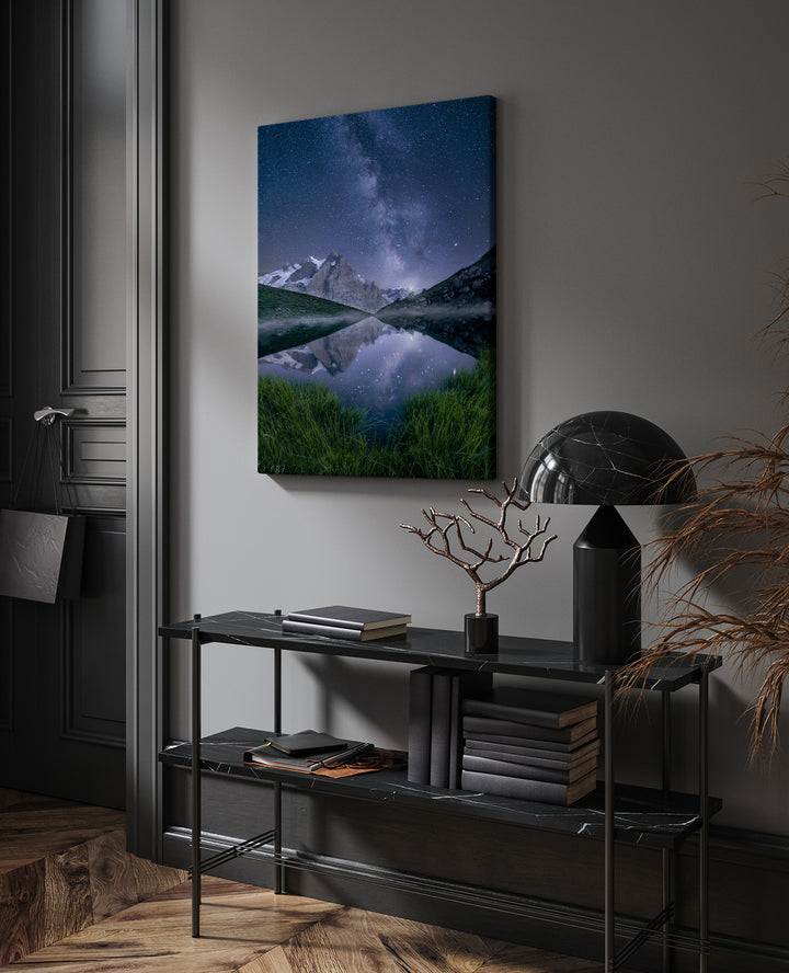 AURA | Milky Way And Alpine Lake - Canvas Print