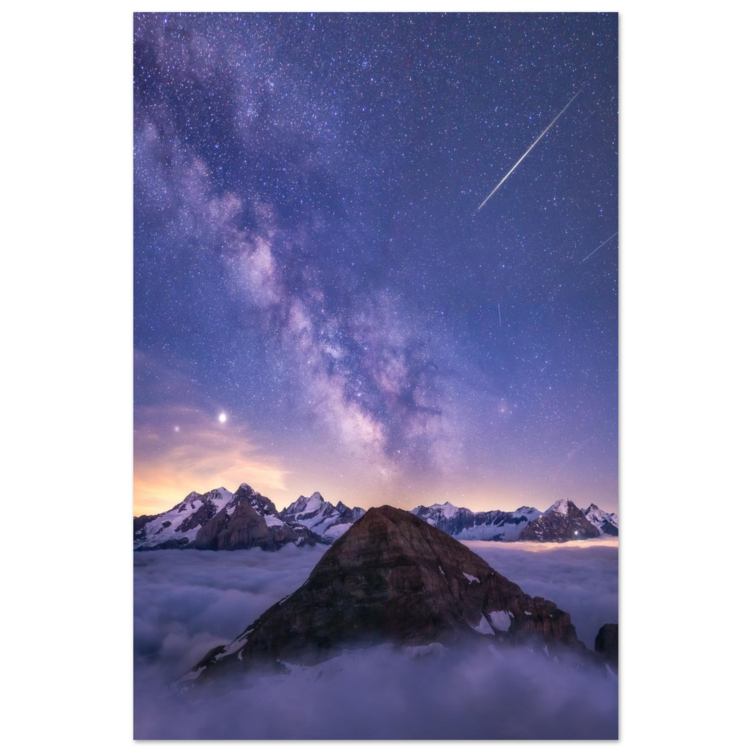 MYSTERIES | Milky way in the Bernese Alps - Aluminum Print