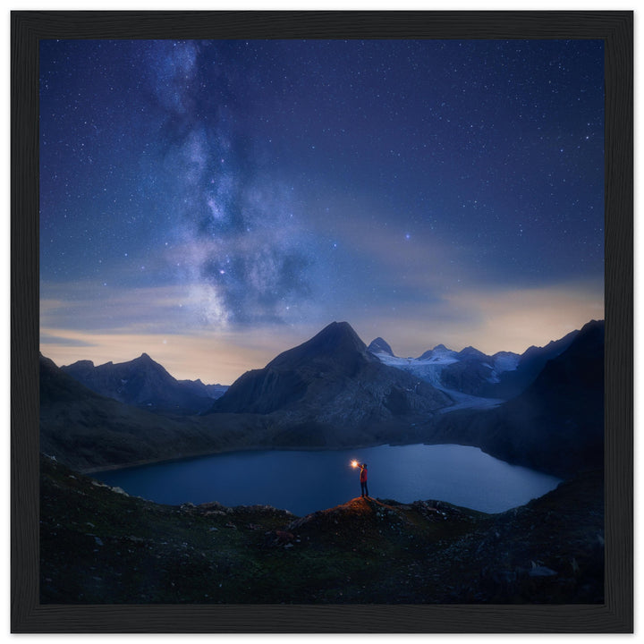 FREED | Milky Way in the Alps - Matte Wooden Framed Poster
