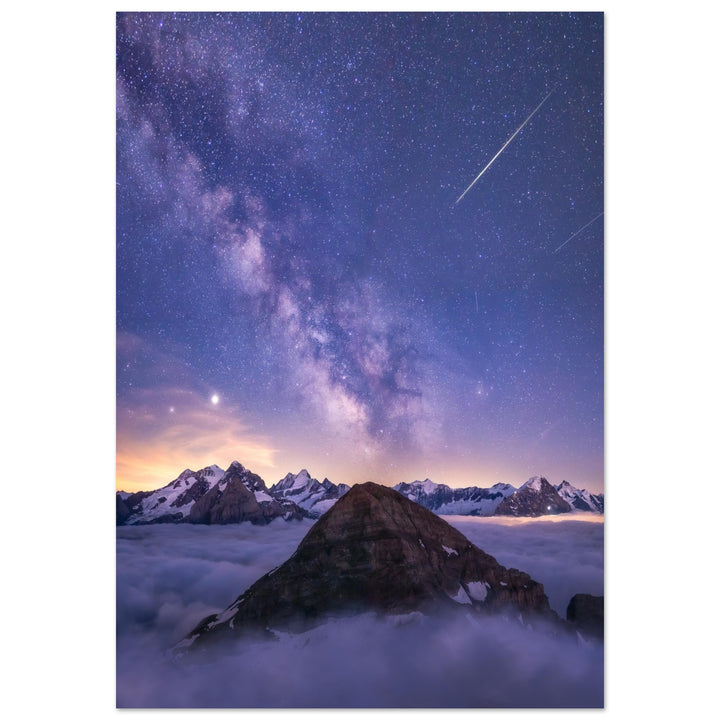 MYSTERIES | Milky way in the Bernese Alps - Aluminum Print