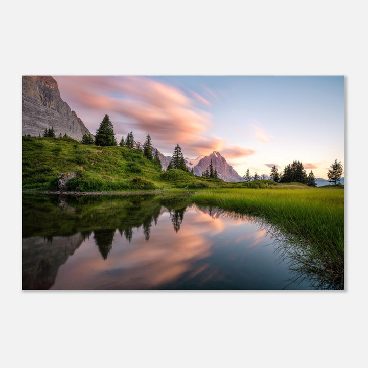 LEGACY | Eiger mountain reflecting in alpine lake - Premium Poster