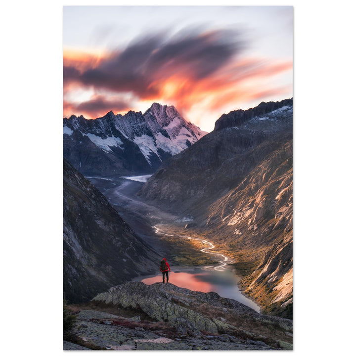 THE KINGDOM | Adventurer & glacier valley - Premium Matte Poster