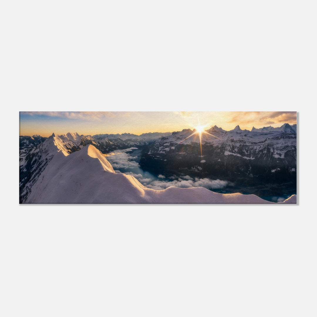 THE SILVER LINING | Sunrise in the Swiss Alps - Canvas Print