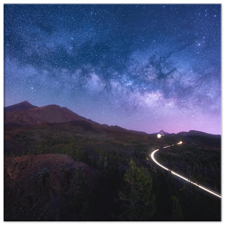 SAMURAI | Milky Way In Teide National Park Tenerife - Canvas Print