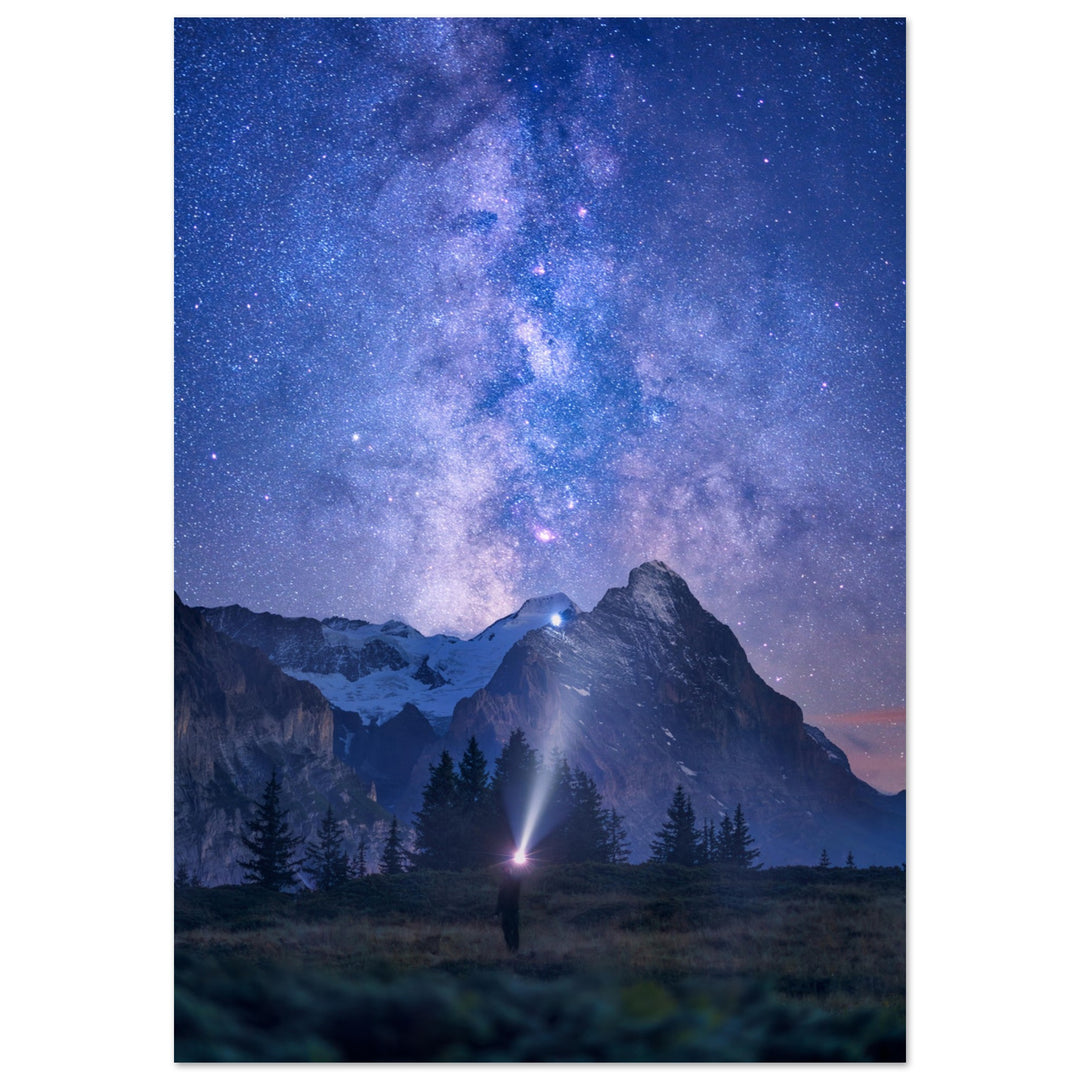 TORN | Milky Way & Eiger Mountain - Aluminum Print