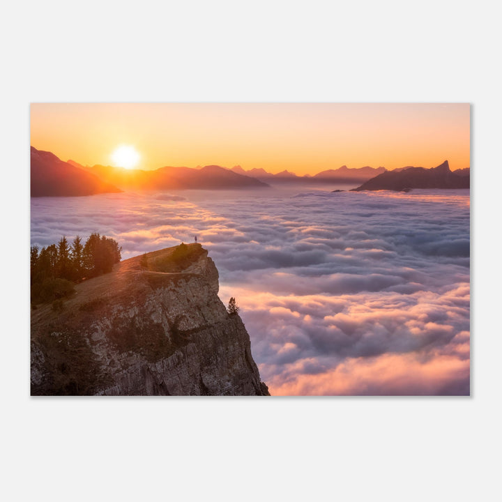 OUT OF SIGHT | Sunset above the clouds - Premium Matte Poster