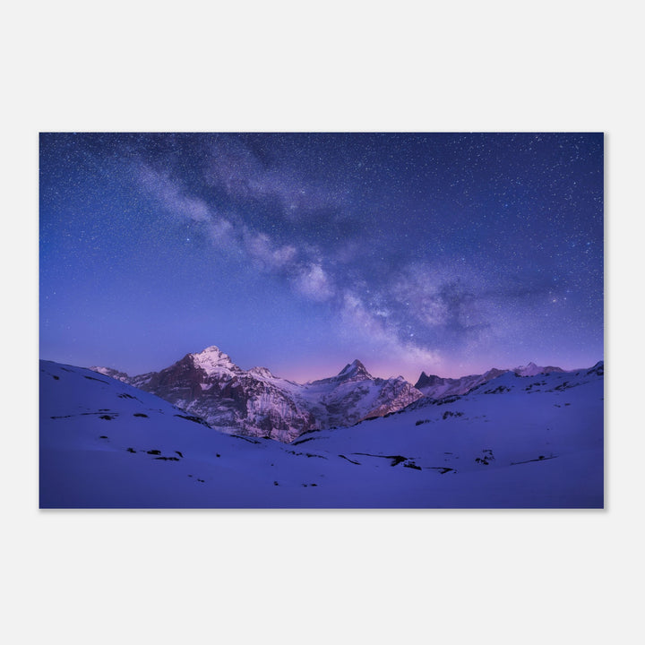 ELYSIUM | Winterliche Milchstrasse in den Berner Alpen - mattes Premium-Papier Poster