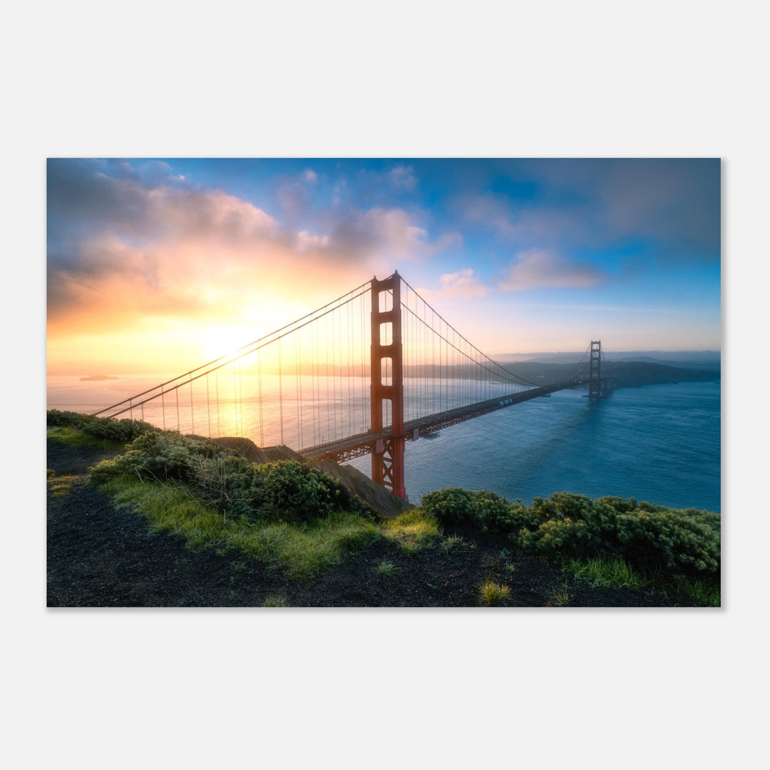 GOLDEN GATE SUNRISE | Sonnenaufgang bei San Francisco - Premium Mattes Poster