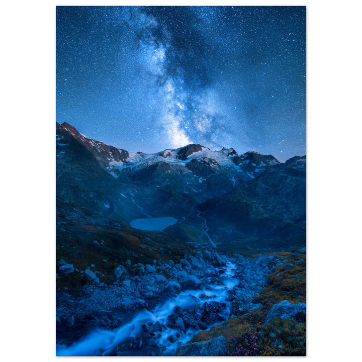 INDIGO | Milky Way at Sustenpass - Premium Matte Poster
