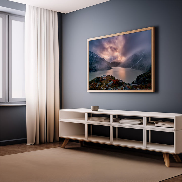 THE AWAKENING | Grimselsee und epische Wolken - Aluminium Dibond, Leinwand, Poster