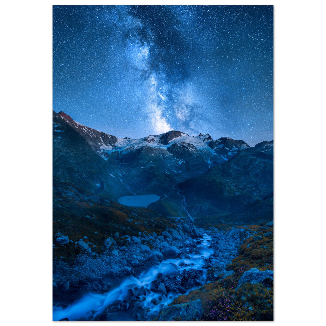 INDIGO | Milky Way at Sustenpass - Premium Matte Poster