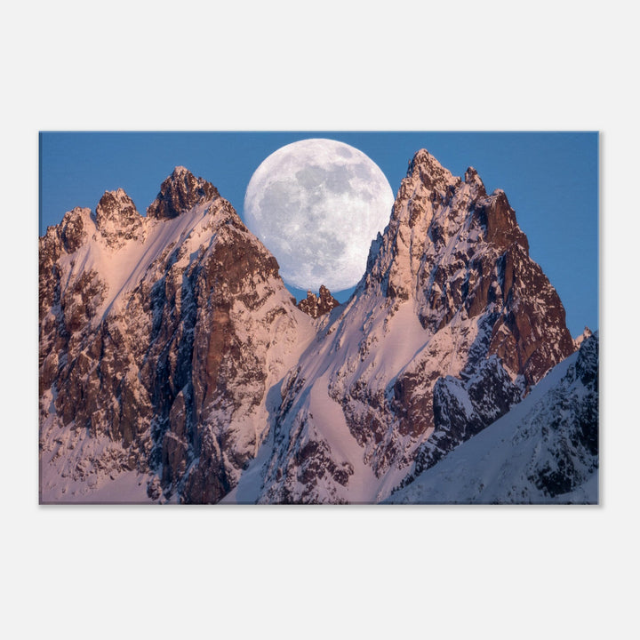 RISE & FALL | Full moon in the Alps - Canvas Print