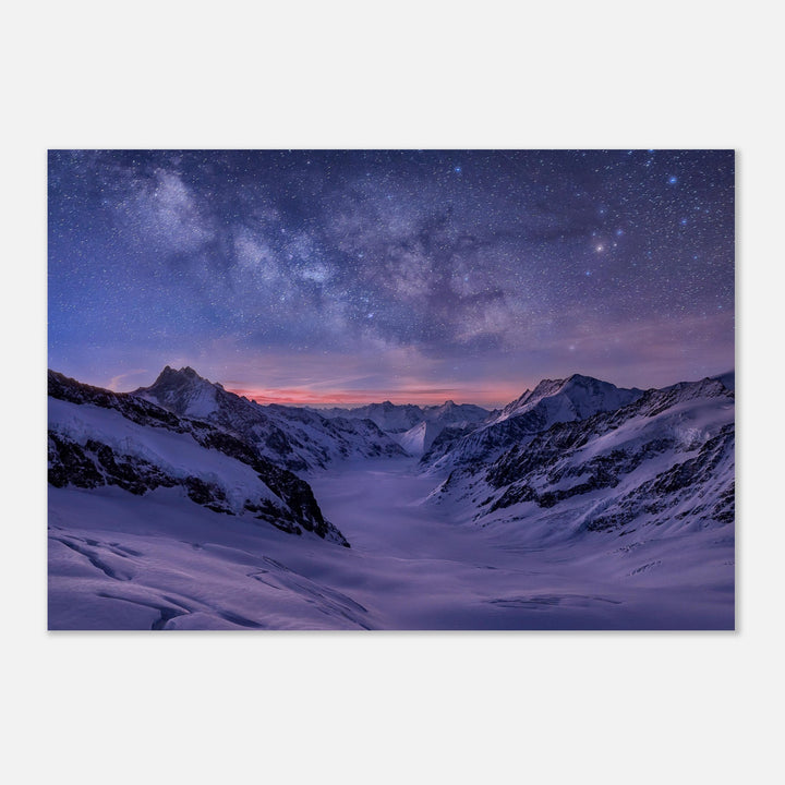 SPHERE | Milky way over Aletsch glacier - Premium Matte Poster