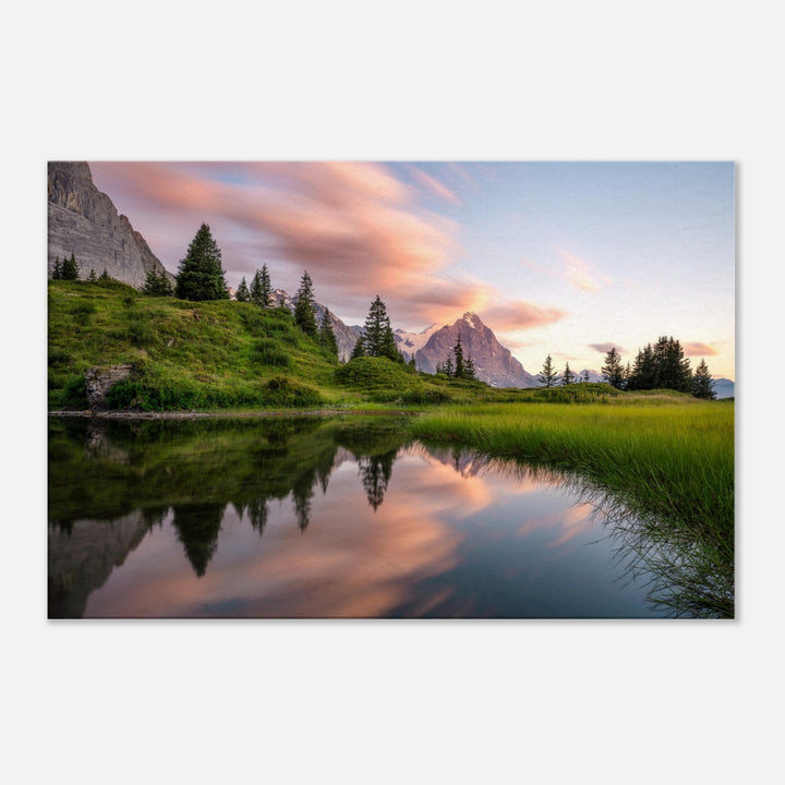 LEGACY | Eiger mountain reflecting in alpine lake - Canvas Print