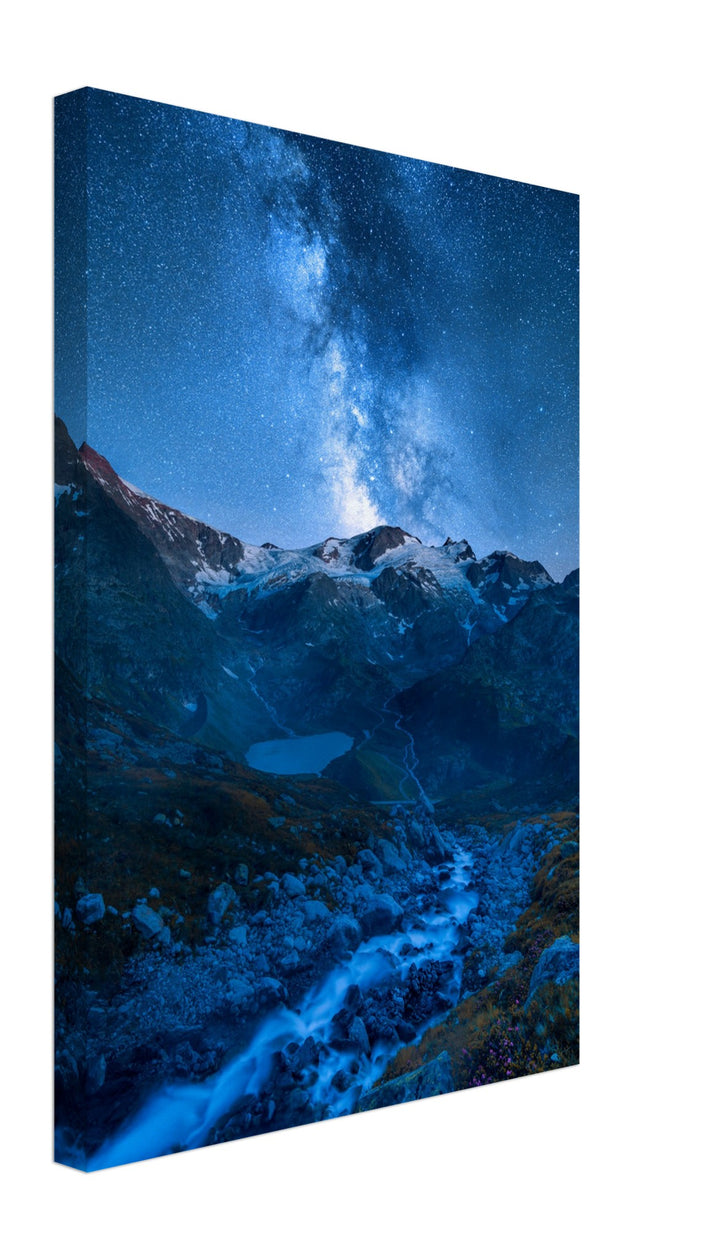 INDIGO | Milky Way at Sustenpass - Canvas Print