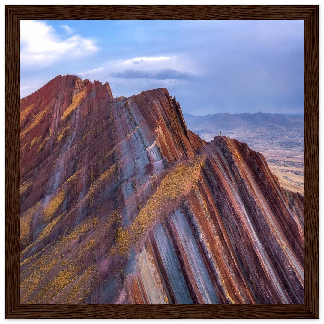 THE LINE UP | Colorful Peruvian Mountain Range - Wooden Framed Poster