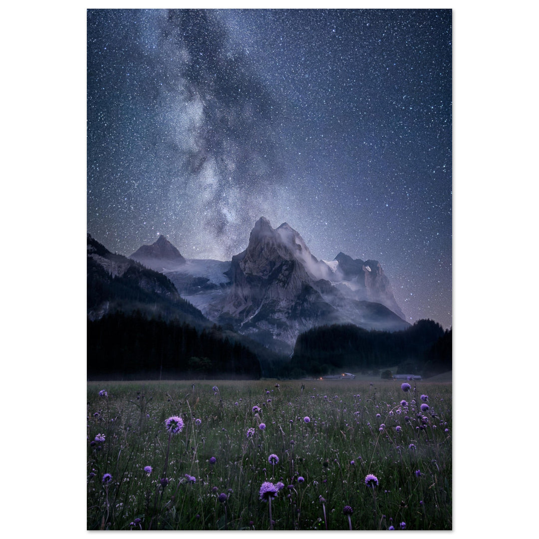 DEVOTION | Milky way in the Swiss Alps - Premium Matte Poster