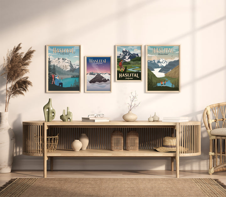 Haslital Vintage Posters Bundle (2x A3, 2x A4)