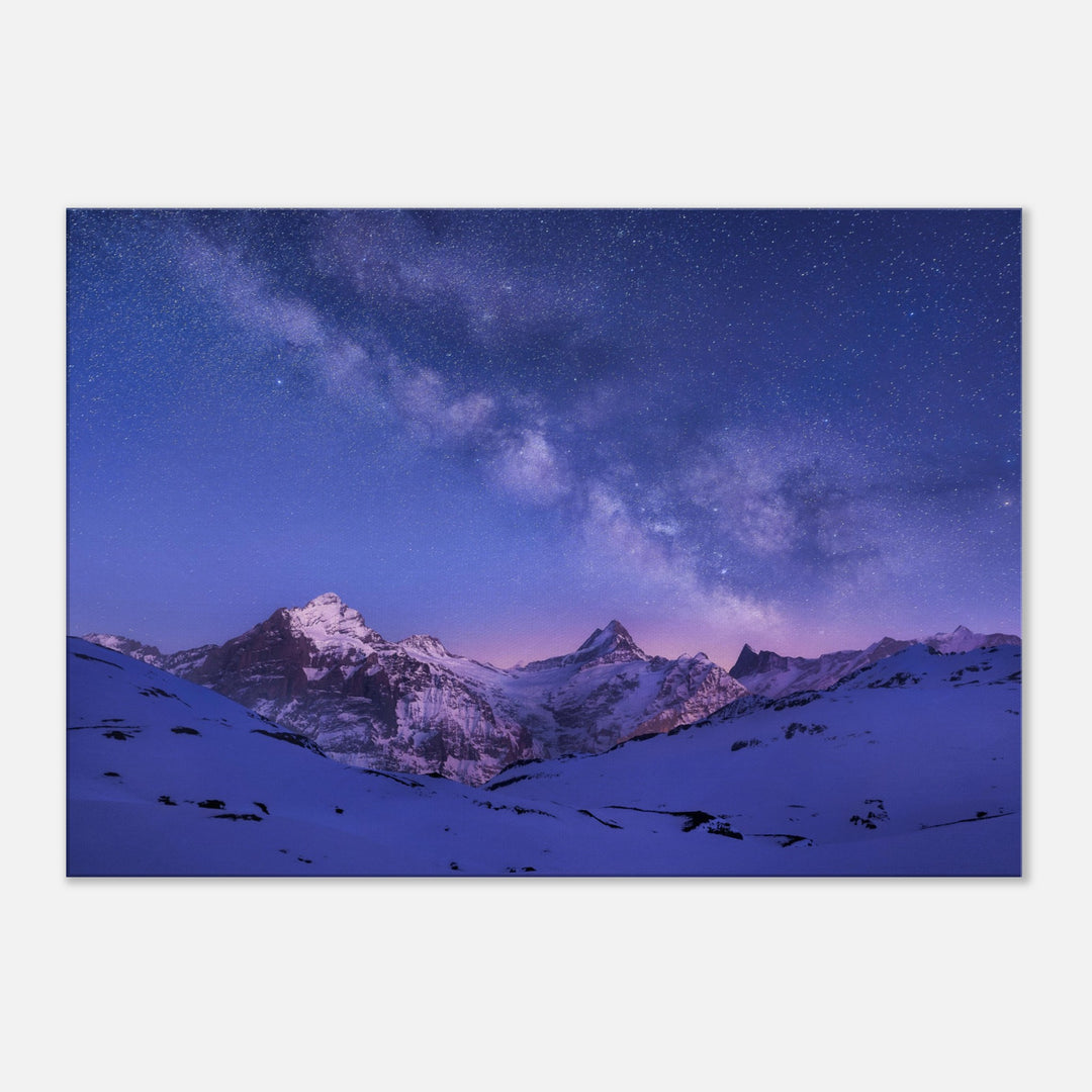 ELYSIUM | Winter milky way in the Bernese Alps - Canvas Print