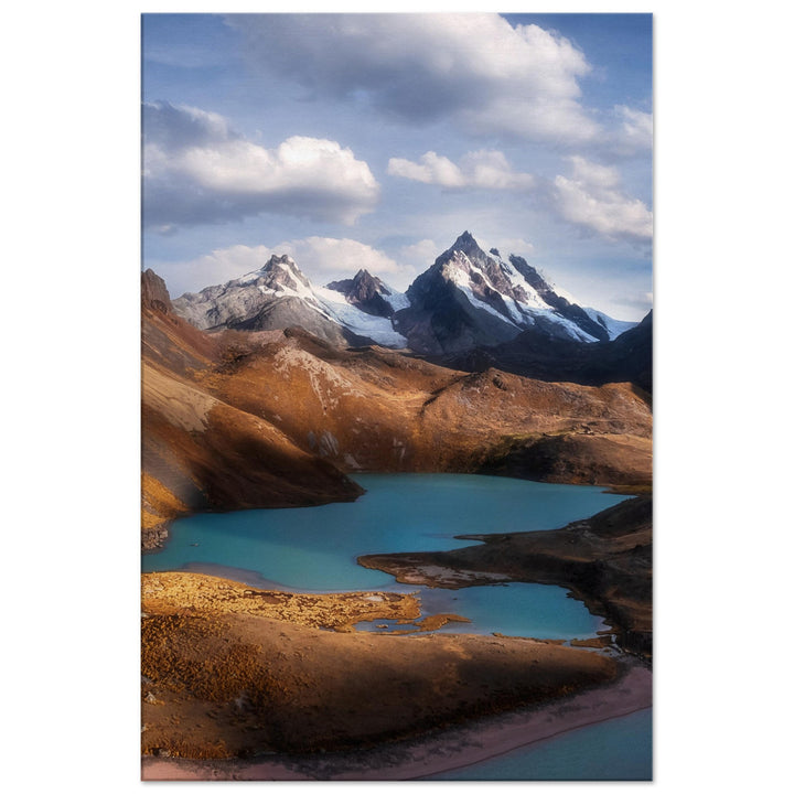 TURQUESA | Peruvian lagoon and mountain landscape - Canvas Print