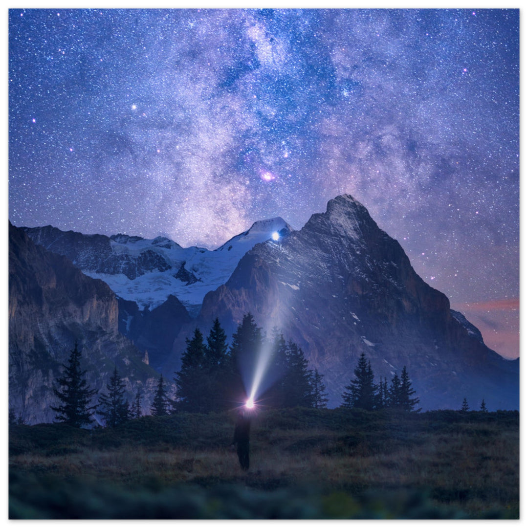 TORN | Milky Way & Eiger Mountain - Aluminum Print