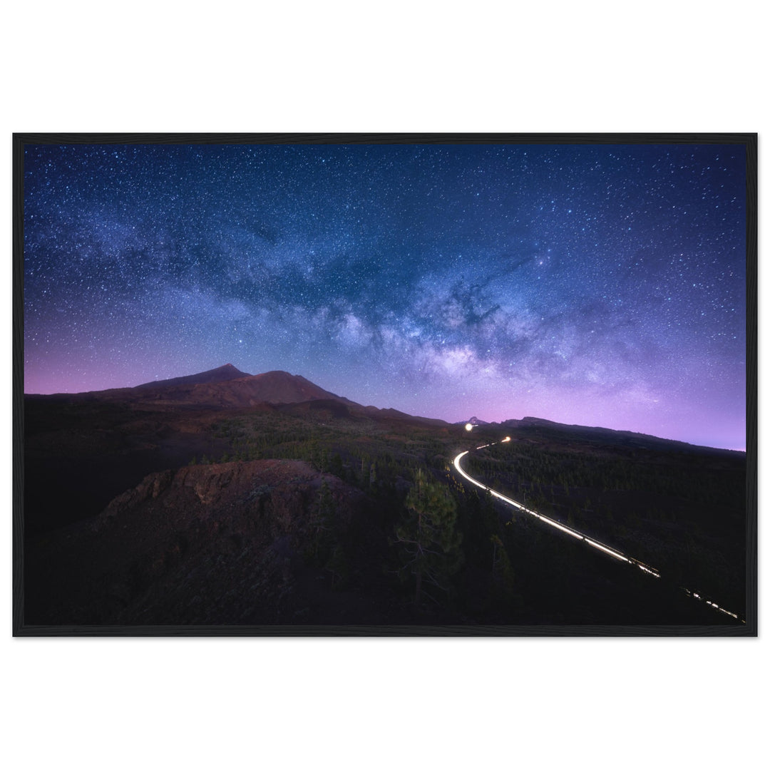SAMURAI | Milky Way In Teide National Park Tenerife - Wooden Framed Poster