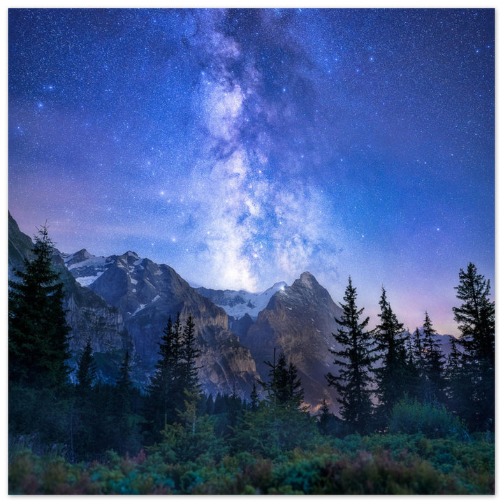 SAFE | Milky Way & Eiger Mountain - Aluminum Print