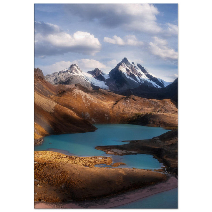 TURQUESA | Peruvian lagoon and mountain landscape - Canvas Print