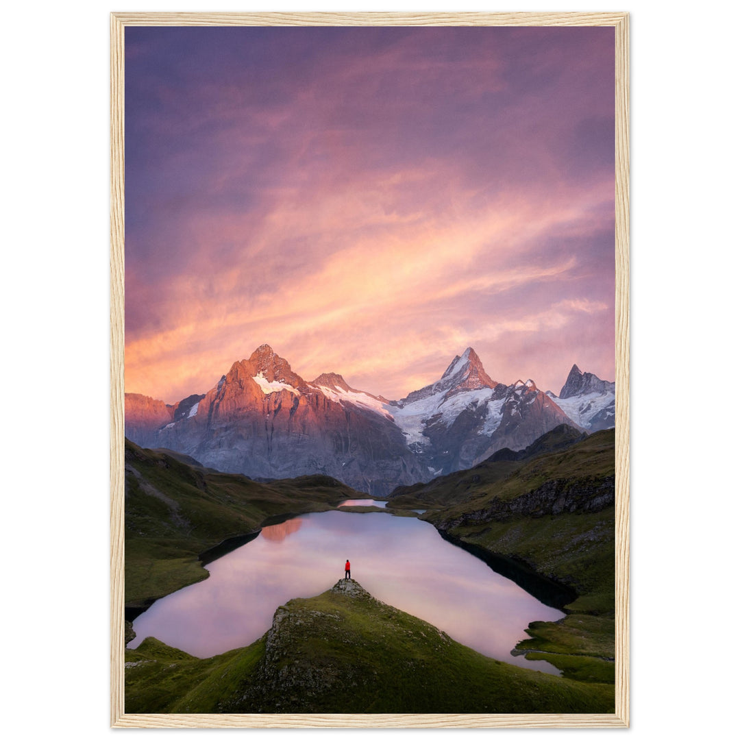 EXILE | Wetterhorn & Schreckhorn - Premium Matte Paper Wooden Framed Poster