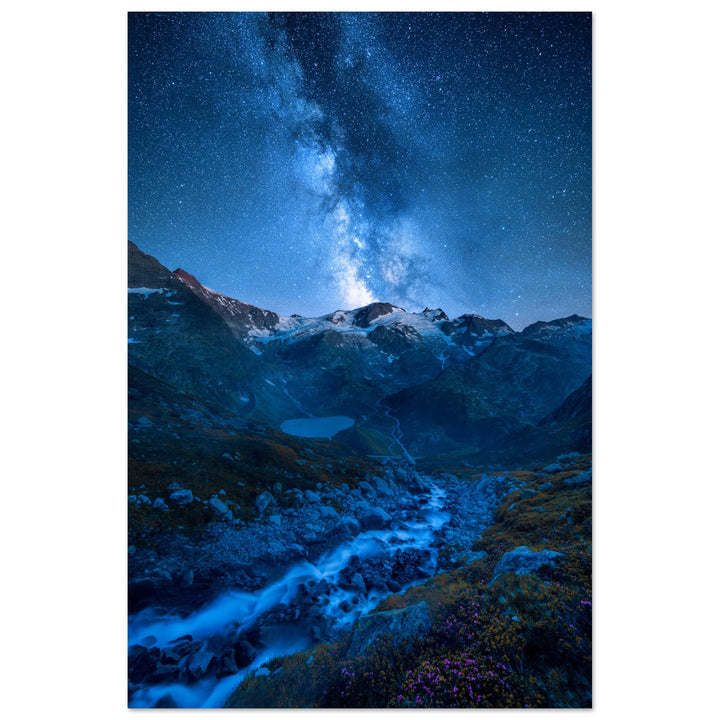 INDIGO | Milky Way at Sustenpass - Aluminum Print
